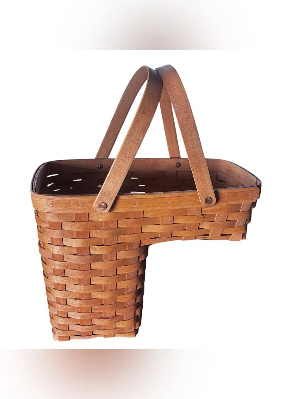 Workshops of Gerald E Henn Stairway Basket Wood Woven Vintage Stair Step